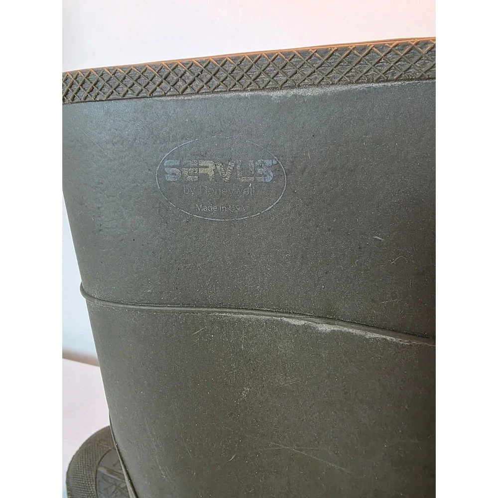 Servus by Honeywell Mens 11 Waterproof Rubber Work Boots Olive Green Made in USA
